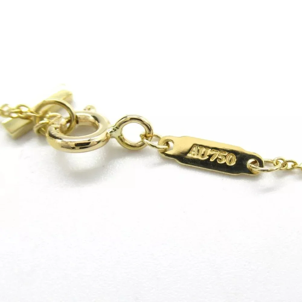 TIFFANY＆CO T Smile Small Necklace pendant K18 Yellow Gold Used